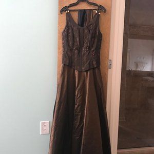 Vintage Brown Prom Dress